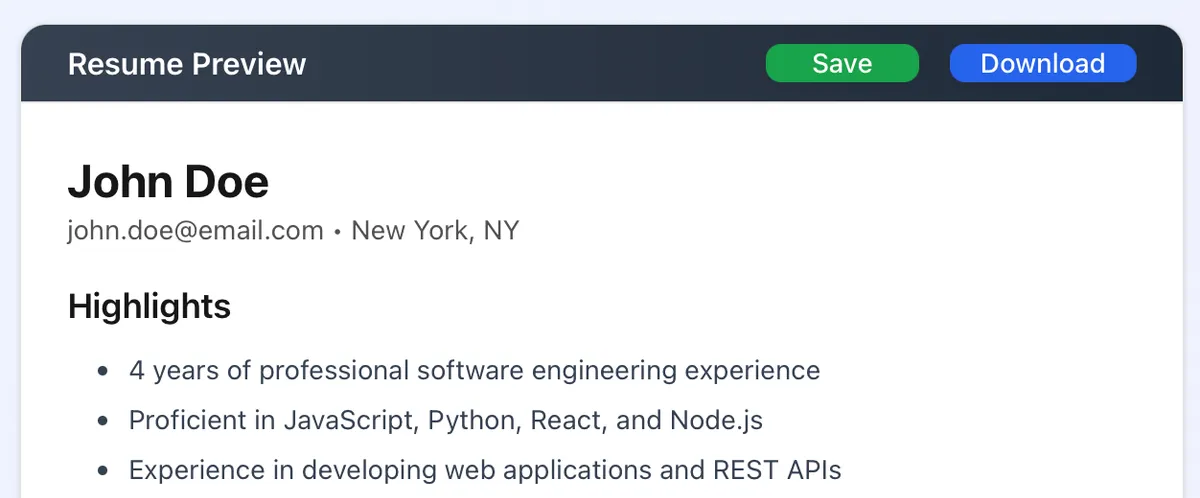 Free Resume Builder with Perfect Word Export: Flawless DOCX Generation Every Time - Blog - ResumeFlow.ai